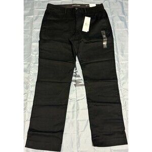 Calvin Klein Slim Fit Stretch Pants 34x30 Black Infinite Flex Chino NWT New